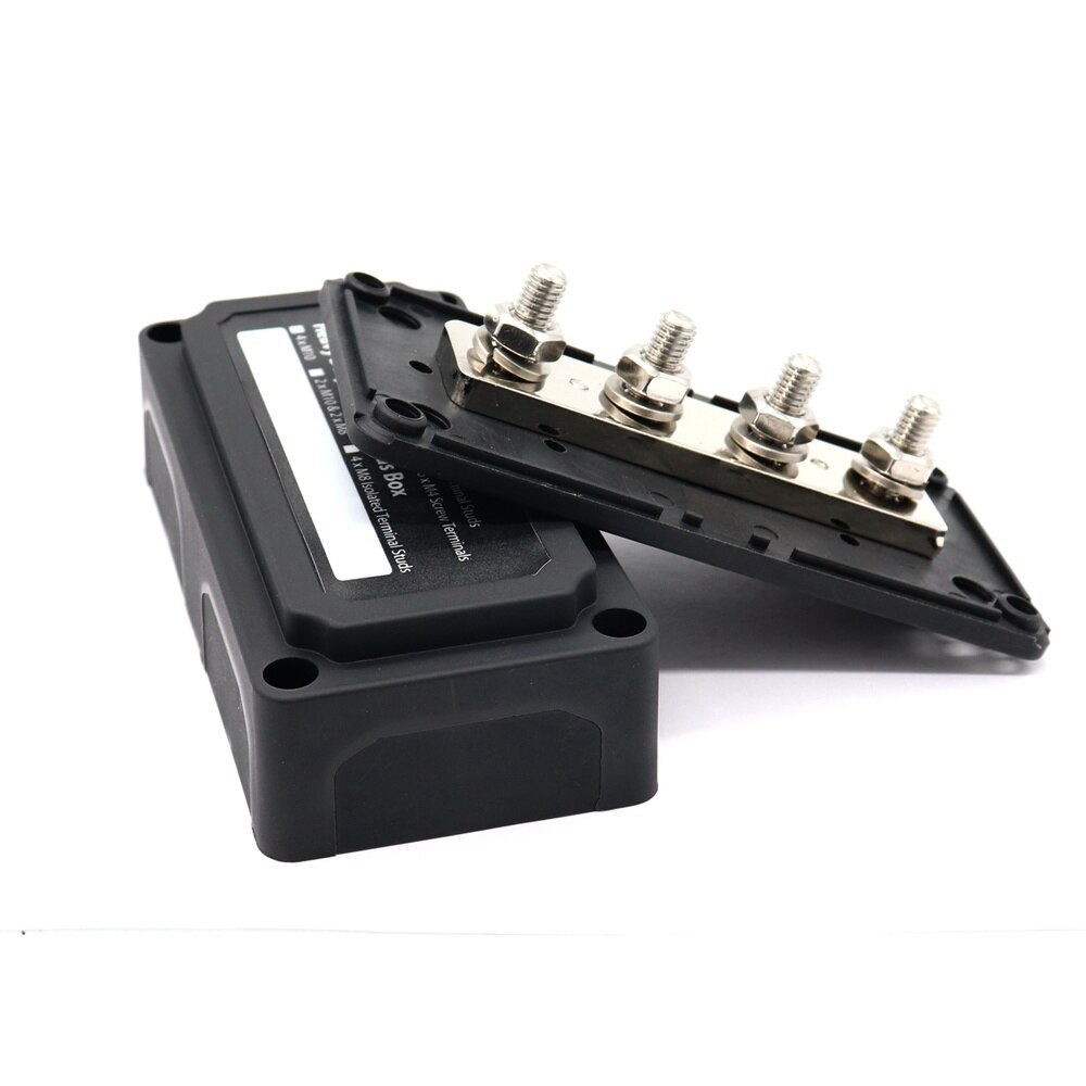 DC 48V 300A Heavy Duty Bus Bar Power Distribution Block for Car Boat (Black)