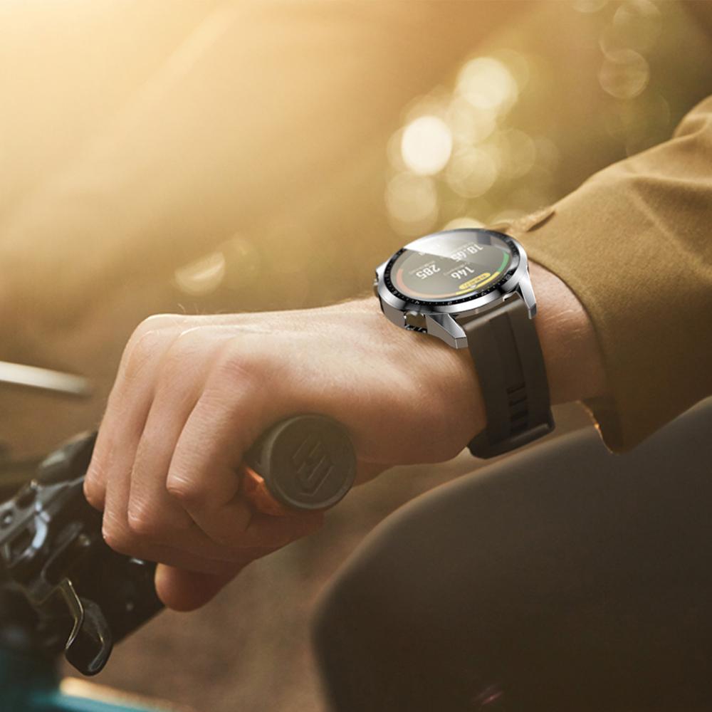 Filme de vidro temperado com anel de calibração capa para huawei assista gt 2 3 46mm caso gt2 pc disco protetor de tela abundante escudo