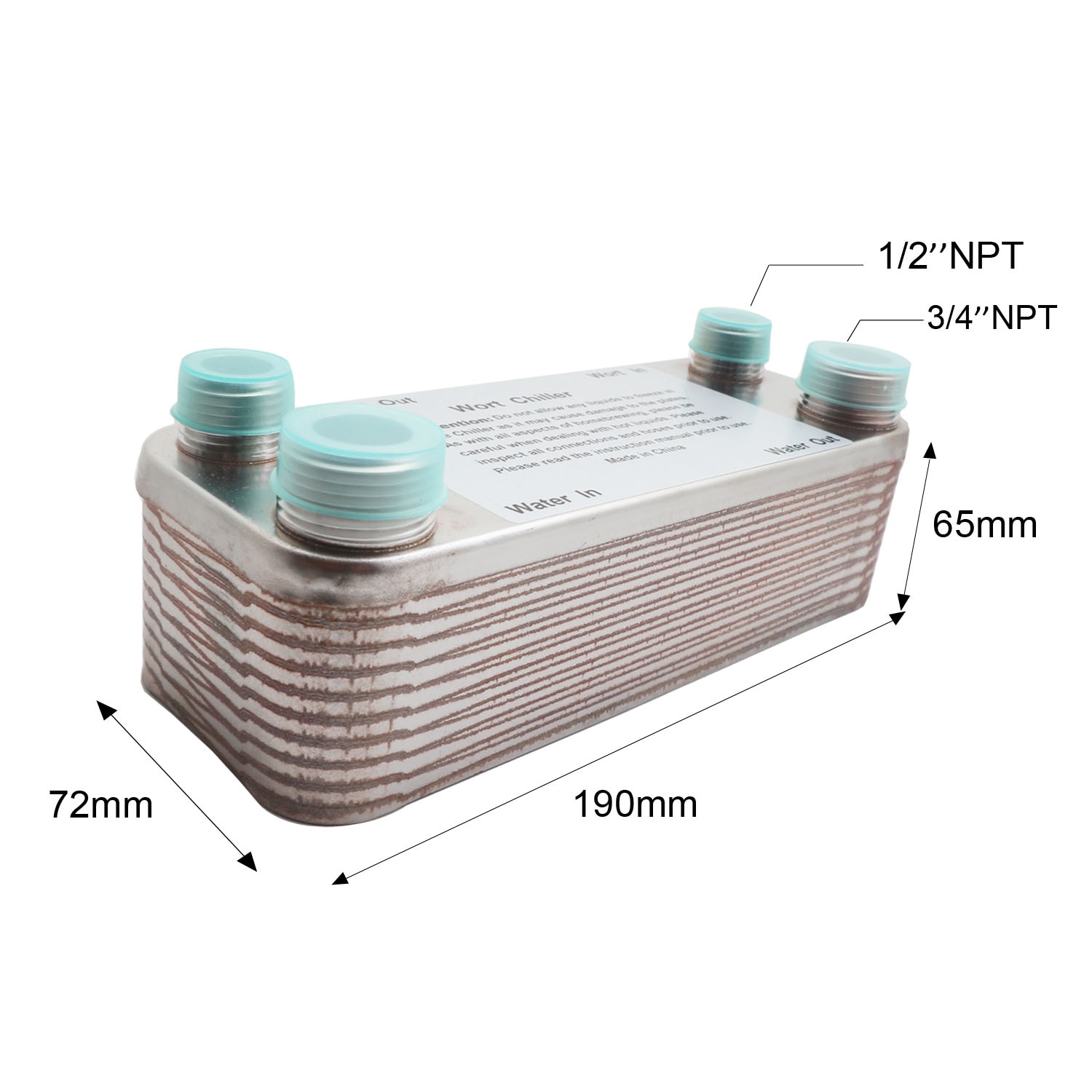 Homebrew Wort Chiller 11/20/30/40 Plates Heat Exchanger beer brewing 304 Stainless Steel High Efficient