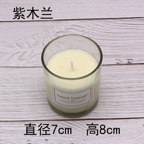 Moderne bougie verre parfum romantique tasse bougie odeur encens aide sommeil chambre Hacer Velas chambre décoration EB50LZ: WHITE
