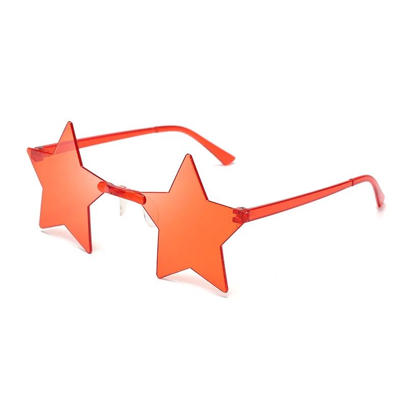 Mode Dunne Stervormige Zonnebril Vrouwen Randloze Bril Persoonlijkheid Brillen Cool Disco Ster Bril Voor Mannen Unisex Brillen Brillen