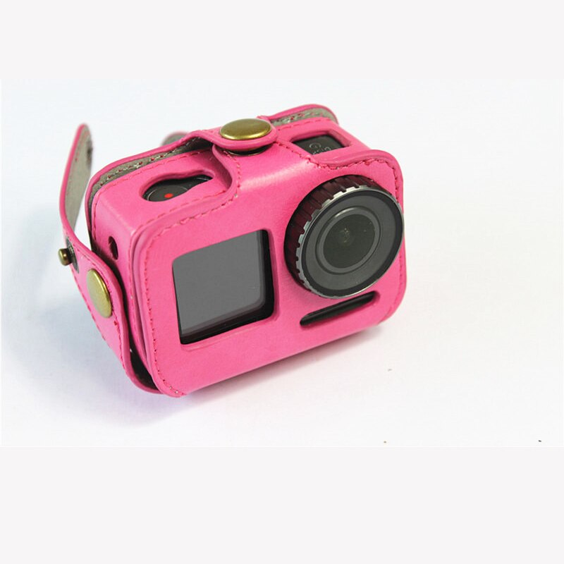 Osmo PU Leather Frame Case - Protective Cover Shell - Anti-Scratch Storage Bag for DJI Osmo Action Camera