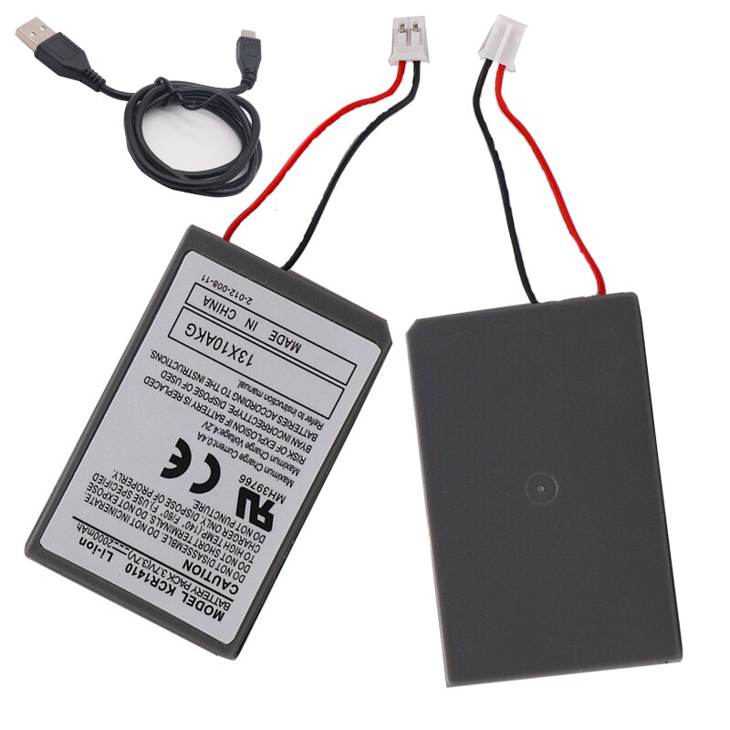 2 stk 2.0ah 2pk batteri og kabel til sony playstation  ps4 pro dual shock 4 pro controller anden generation cuh-zct 2 or cuh-z