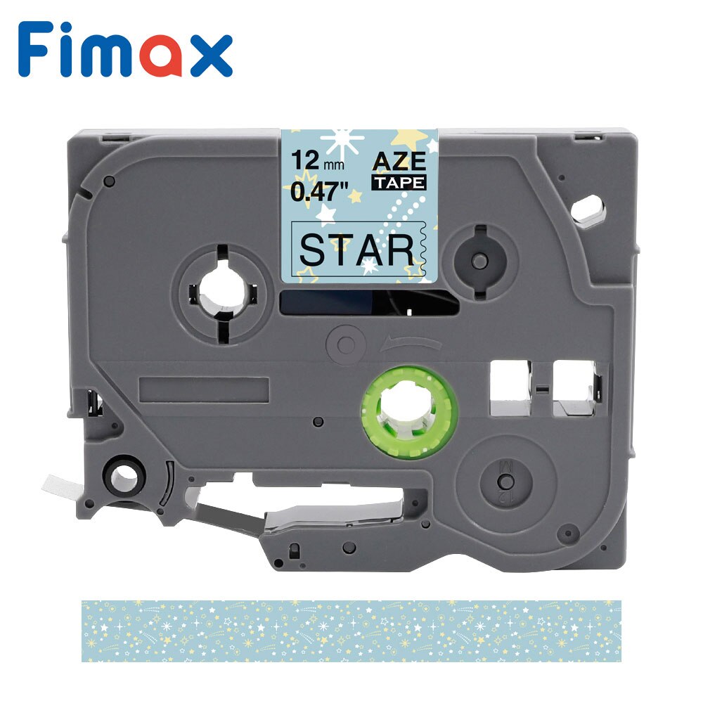 Fimax tze231 Tze-231 tz tape Multicolor Pattern 12mm Compatible for Brother p-touch printer Tz-231 TZ231 for Brother label Maker: Star Background