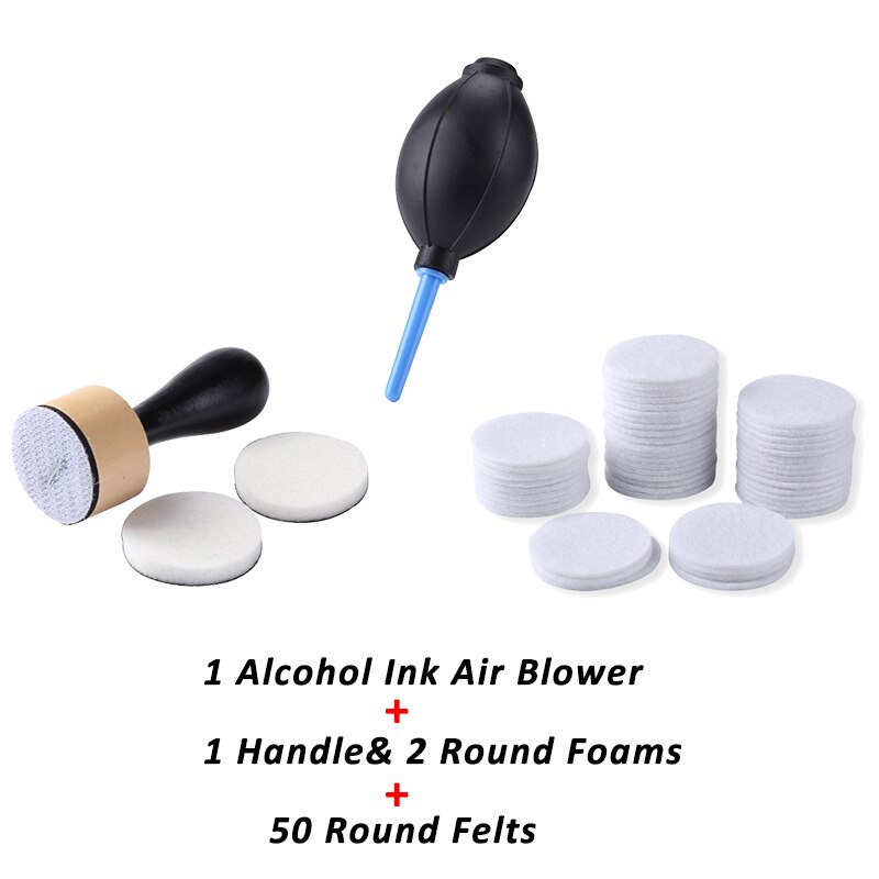 Alcohol Ink Mini Applicator Tool Felts Foams Air Blower Paint for Paper Craft Card Making Scrapbooking: 5