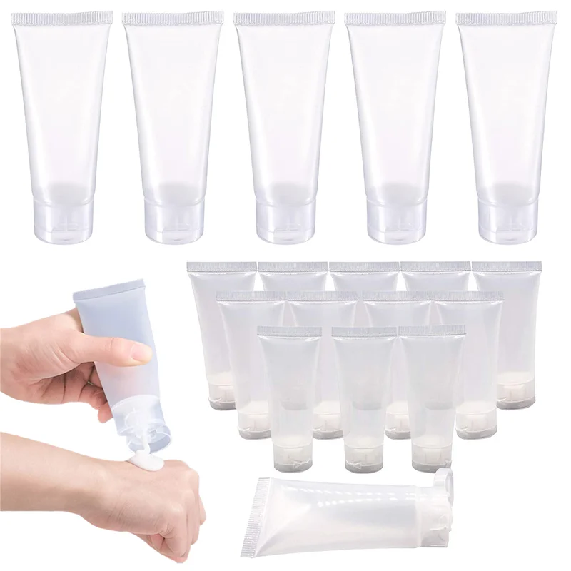 10 stks 15 ml-100 ml Lege Plastic PE Cosmetische Zachte Buizen Flip Deksel Monster Flessen Gezichtsreiniger Handcrème make-up Lotion Container