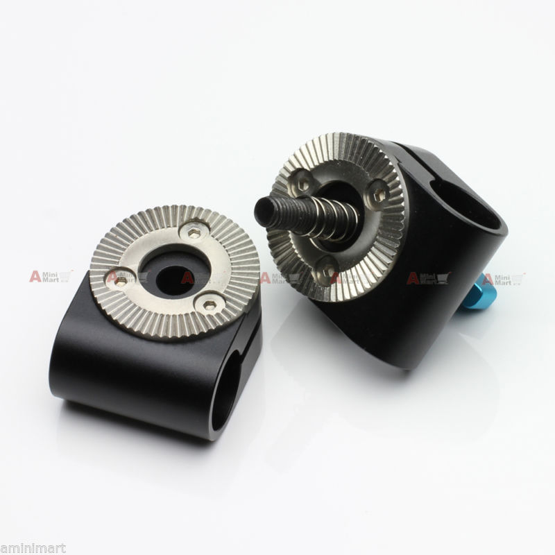 15mm Rod Clamp DSLR Rig 360 Degree Swivel Extension Arm Rail Block fr 15mm Rod System Follow Focus Movie Camera Matte Box EVF