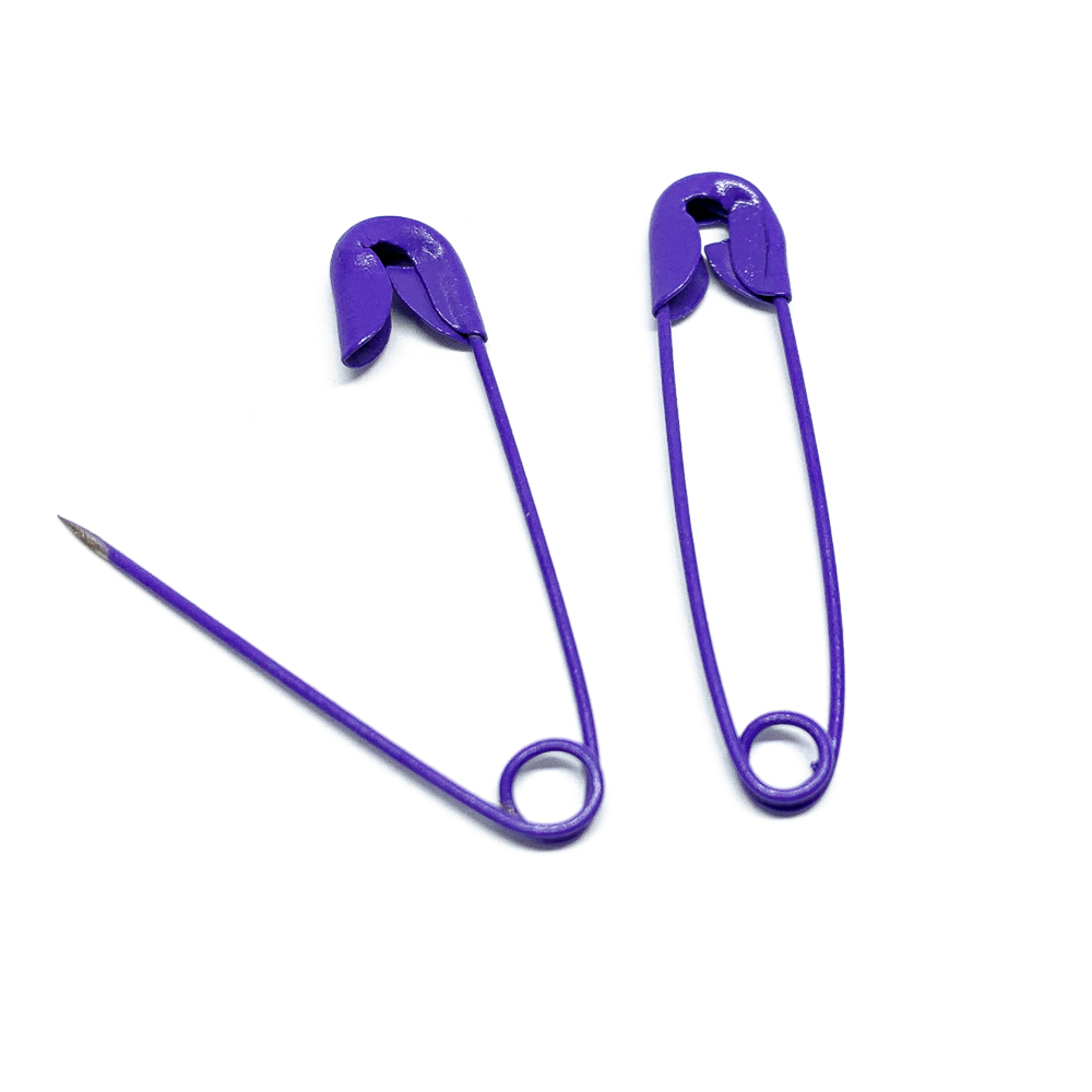 Épingles de sûreté colorées de 30mm, 100 pièces, accessoires de couture, bricolage, aiguilles en acier inoxydable, petite broche, vêtements: purple 10