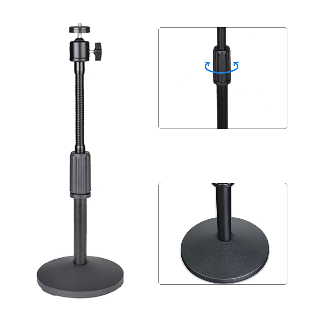Flexible Adjustable Tripod Easy Install Webcam Stand Camera Mount Clamp Vertical Quick Release Extension Rotatable Lazy Bracket