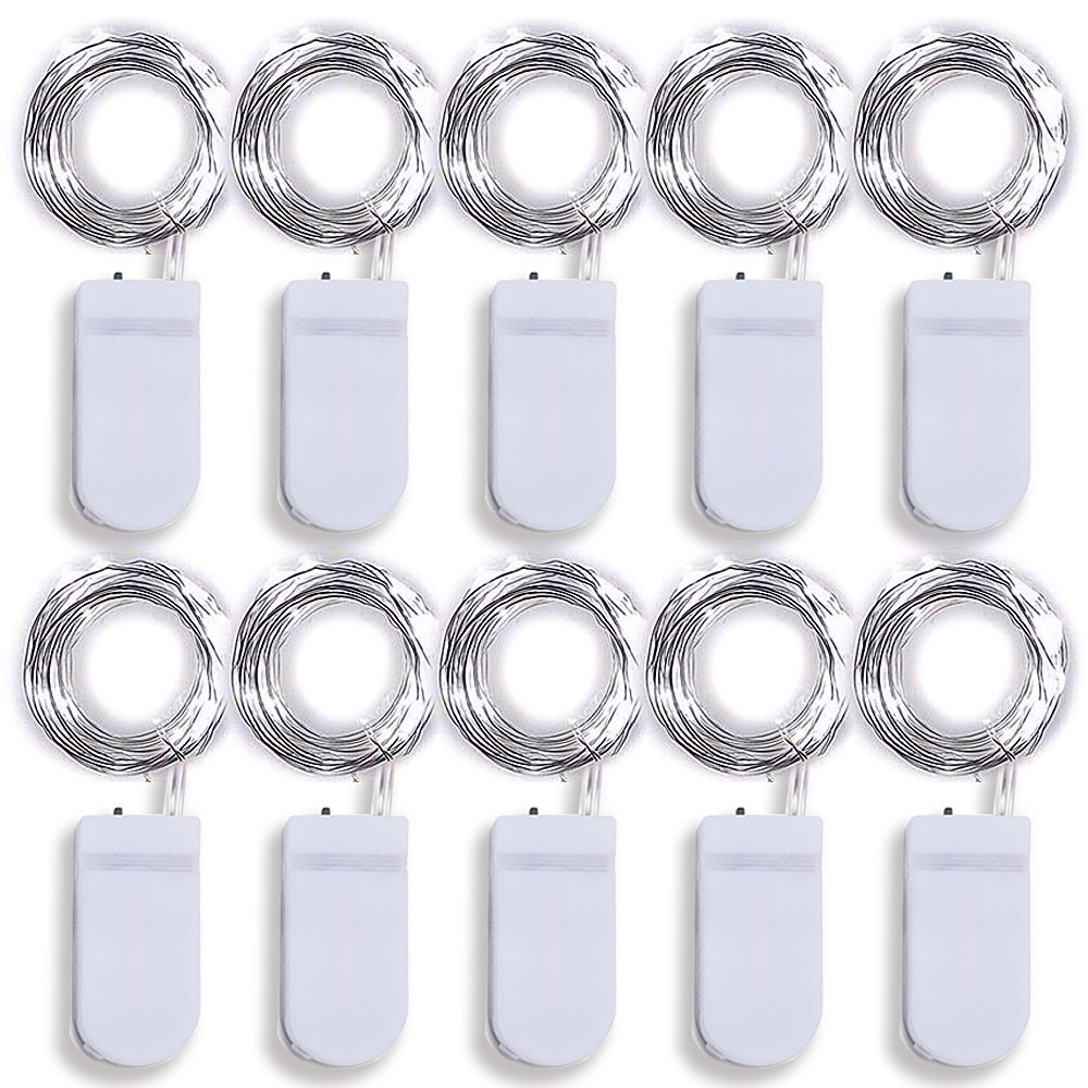 10pcs Led Fairy Lights Battery String Lights Firefly Starry Moon StarLights for DIY Wedding Party Bedroom Patio Christmas: green / 350W