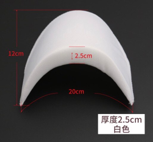 8 Stuks/partij 20X12Cm Dikte: 2.5Cm Zwarte En Witte Kleren Shirt Spons Schoudervullingen Jurk