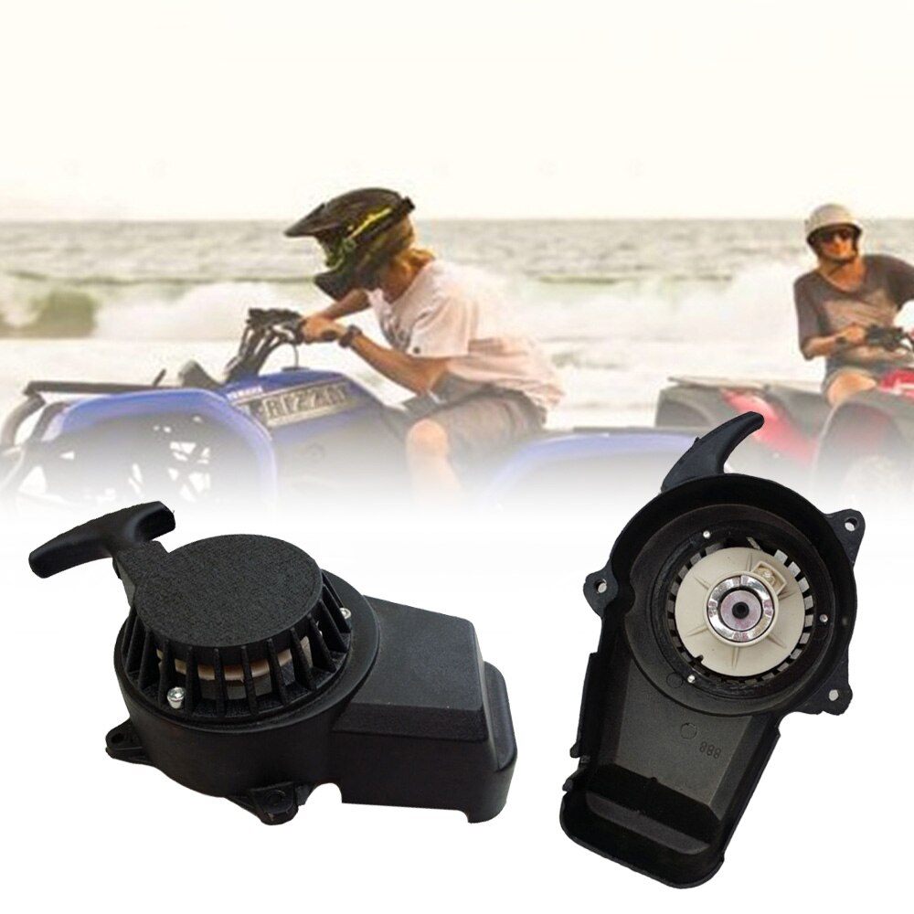 Aluminium dragstart för 47cc 49cc 50cc 2 takts fickcykel mini smuts atv quad svart ersättningstillbehör