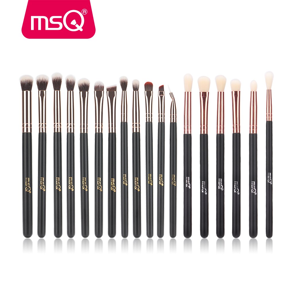 Msq 6 Pcs 12 Stuks 18 Pcs Eye Make-Up Kwasten Set Oogschaduw Blending Make Up Borstel Zacht Synthetisch Haar pincel Maquiagem: 18pcs