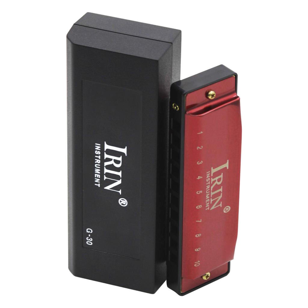IRIN 10 Holes 20 Tone G Key Tremolo Harmonica Mouth Organ Wind Instrument