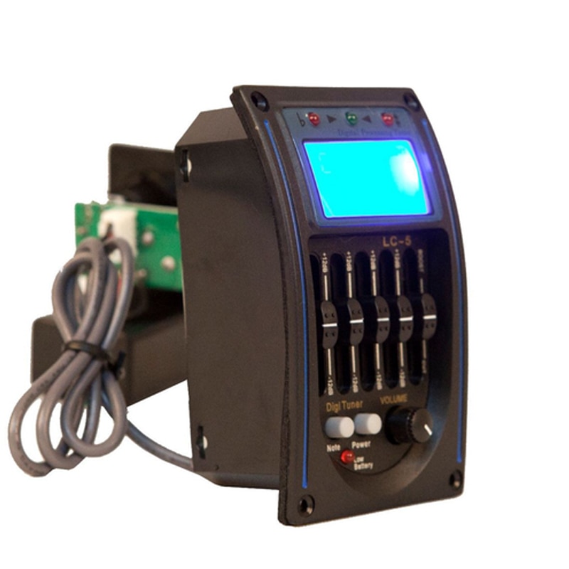 LC-5 5 Bands Acoustic Guitar Pickup EQ Preamp LCD Tuner Piezo Pickup Equalizer System: Lc-5 Pramp