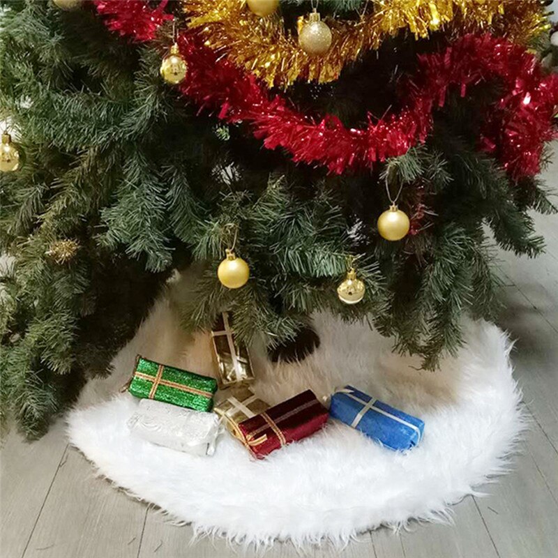 Kerst Accessoires Witte Kerstboom Rokken Bont Rok Voor Xmas Decoraties Xmas Nieuwjaar Home Outdoor Decor