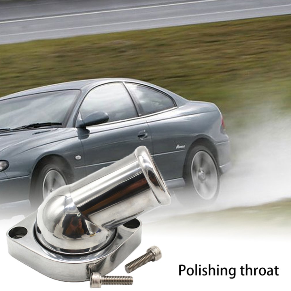 FOR Ls Polished Aluminum 45 Degree Water Neck Thermostat Housing FOR Ls1 Ls2 Ls7 Polished Chrome Water Neck Set