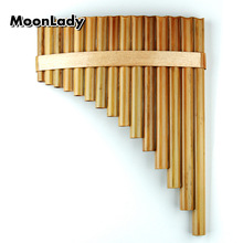 15 pfeifen panflöte g-tonart chinesische musikinstrumente originalfarbe braun traditionelles holzblasinstrument handgemachte panflöten