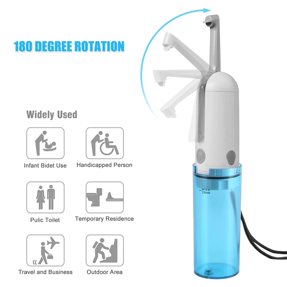 Electric USB Charge Handheld Bidet Toilet Portable Sprayer Bathroom Travel Portable Kit Sprayer Personal Hygiene