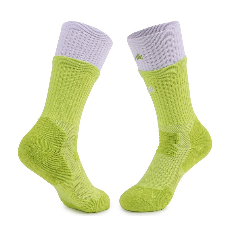 Sports Socks Outdoor Cycling Breathable Sports Socks Nature Hike Cycling Socks Bike Accessories Outdoor Equipment Basketball: green