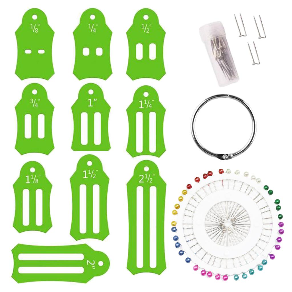 1 Set Bias Binding Maker Sewing Quilting Tools DIY Jelly Roll Sasher Tool Set For Sewing Accessories: 13 Pieces