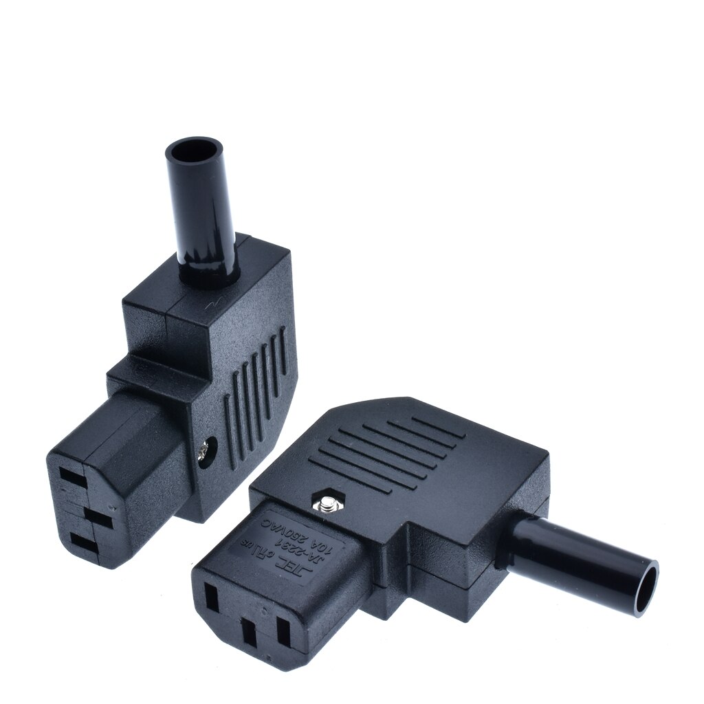 250v 10a IEC320 C13 C14 PDU UPS wired power outlet assemble install connector Elbow 90 electric Panel Receptacle AC socket Plug