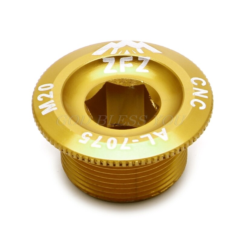 Mtb mountainbike cykel krankarm skruer kranksæt arm bolt cnc cover cups  m20mm til shimano: Guld