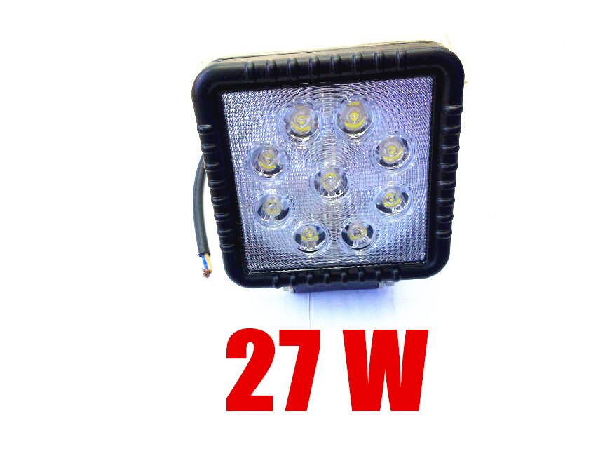 Vierkante 27 W 9 LED Werk Werken Spot Licht voor Licht huis Boot Auto Truck 12 V 24 V Verkeer licht