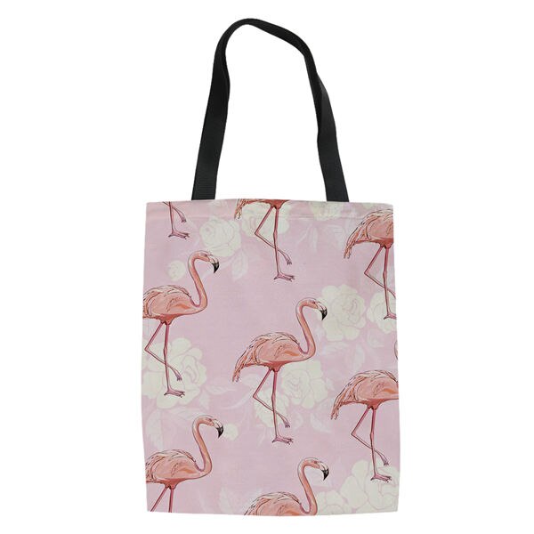 Haoyun dames linnen tassen cartoon flamingo prints patroon boodschappentas meisjes handtas katoenen dame coole canvas boodschappentassen: Cdwx 1938 z 22