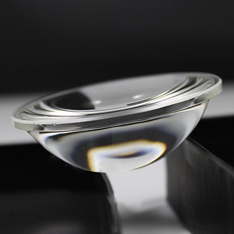 Lente de vidrio óptico convexo plano para linterna LED, lámpara automática, foco de luz, linterna de bicicleta, foco de cabeza, 30, 44, 54, 66 Mm