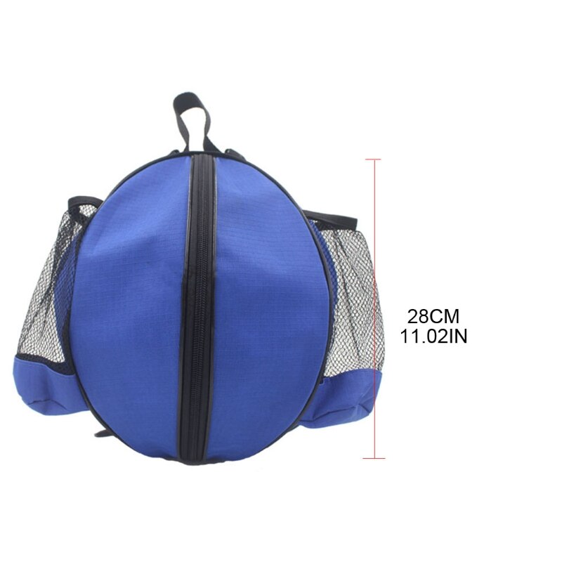 Universal Sport Ball Storage Shoulder Bag for Basketball Football Volleyball Round Shape Adjustable Shoulder Strap Backpack T8NC