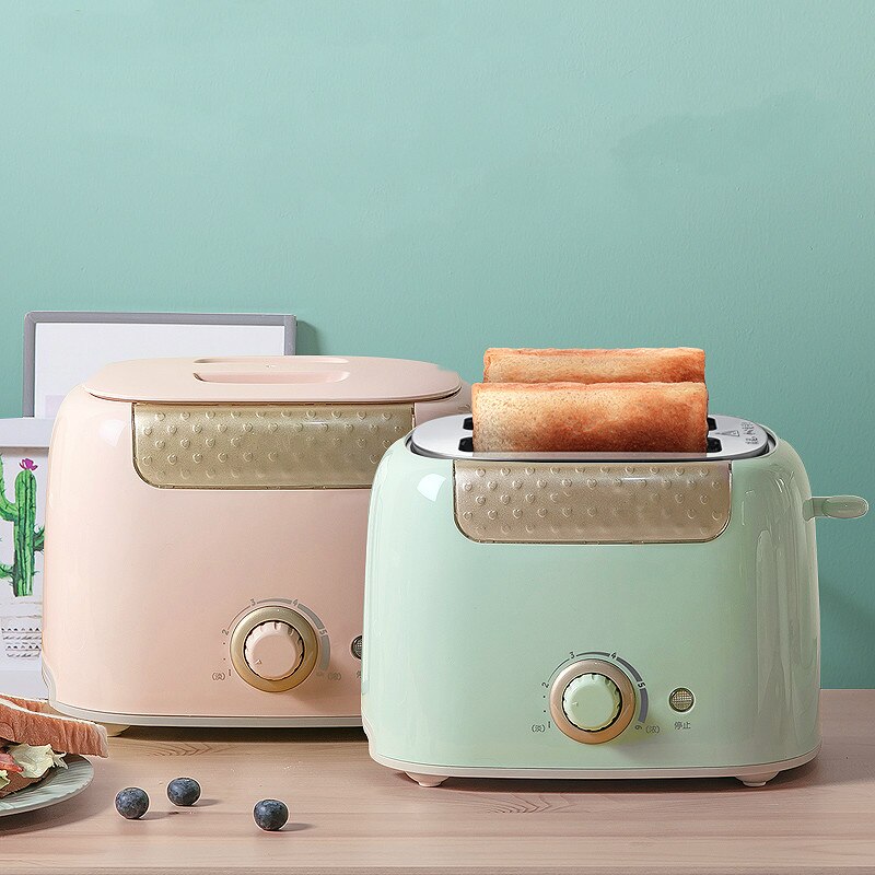 Household Toaster With 2 Slices Slot Automatic Warm Multifunctional Breakfast Bread baking Machine 680W Toast Maker EU US