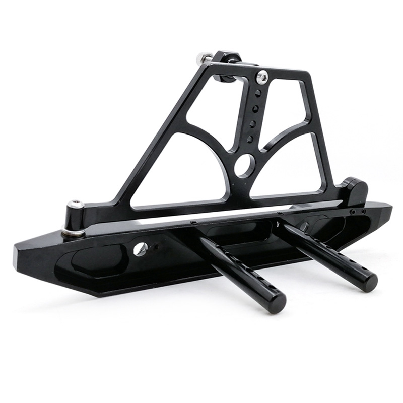 SCX10 CNC Paraurti Posteriore Bull Bar - Portaruota di Scorta con Staffe - per Rock Crawler RC Truck SCX10 II Jeep Wrangler