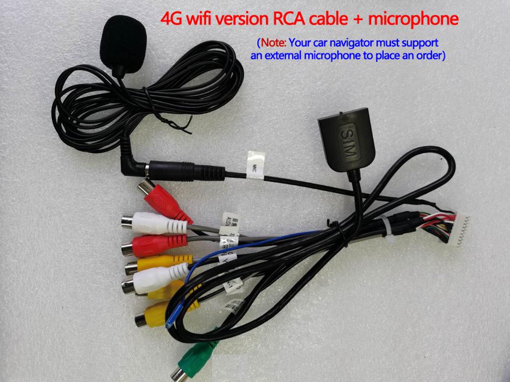 XYlink Microphone USB GPS Rear View Camera RCA Output AUX SIM Card Slot Radio Converter 4G Power Cable For Car Navigation stereo