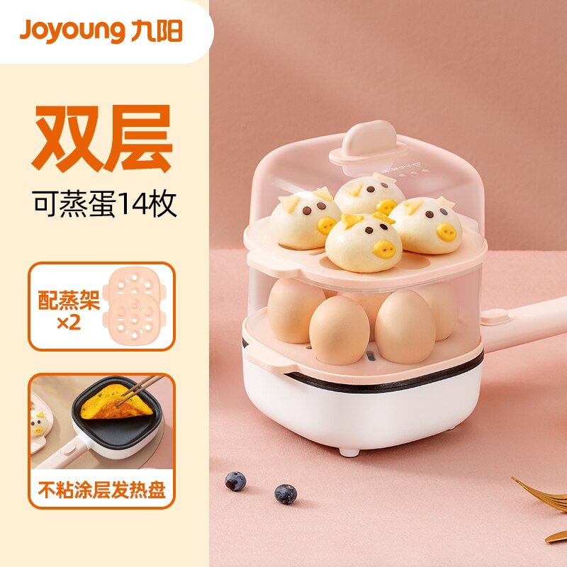 Kitchen Food Steamer Rice Noodle Roll Boiler Cooking Steam Fish Dumpling Electric Steamer Cooker Machine Cuiseur Vapeur Cookware: two layers