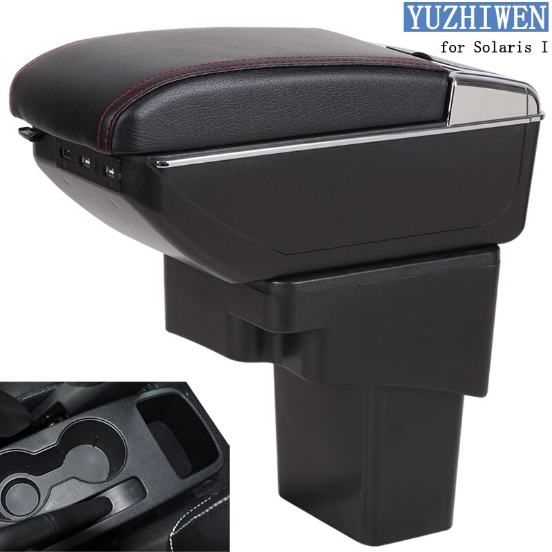 Voor Hyundai Solaris Armsteun Doos Solaris 1 Universele Auto Centrale Armsteun Opbergdoos Bekerhouder Asbak Modificatie Accessoires