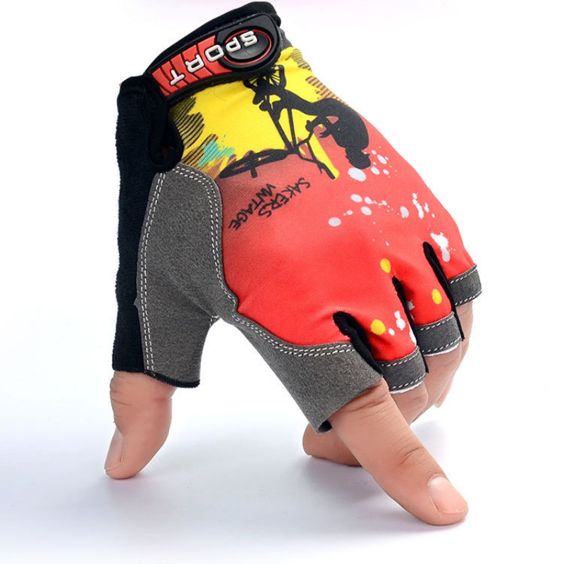 Gants de cyclisme demi-doigt antidérapants, 1 paire, coussin de Gel respirant pour hommes et femmes, moto vtt, vélo de route, gants de sport, de pêche