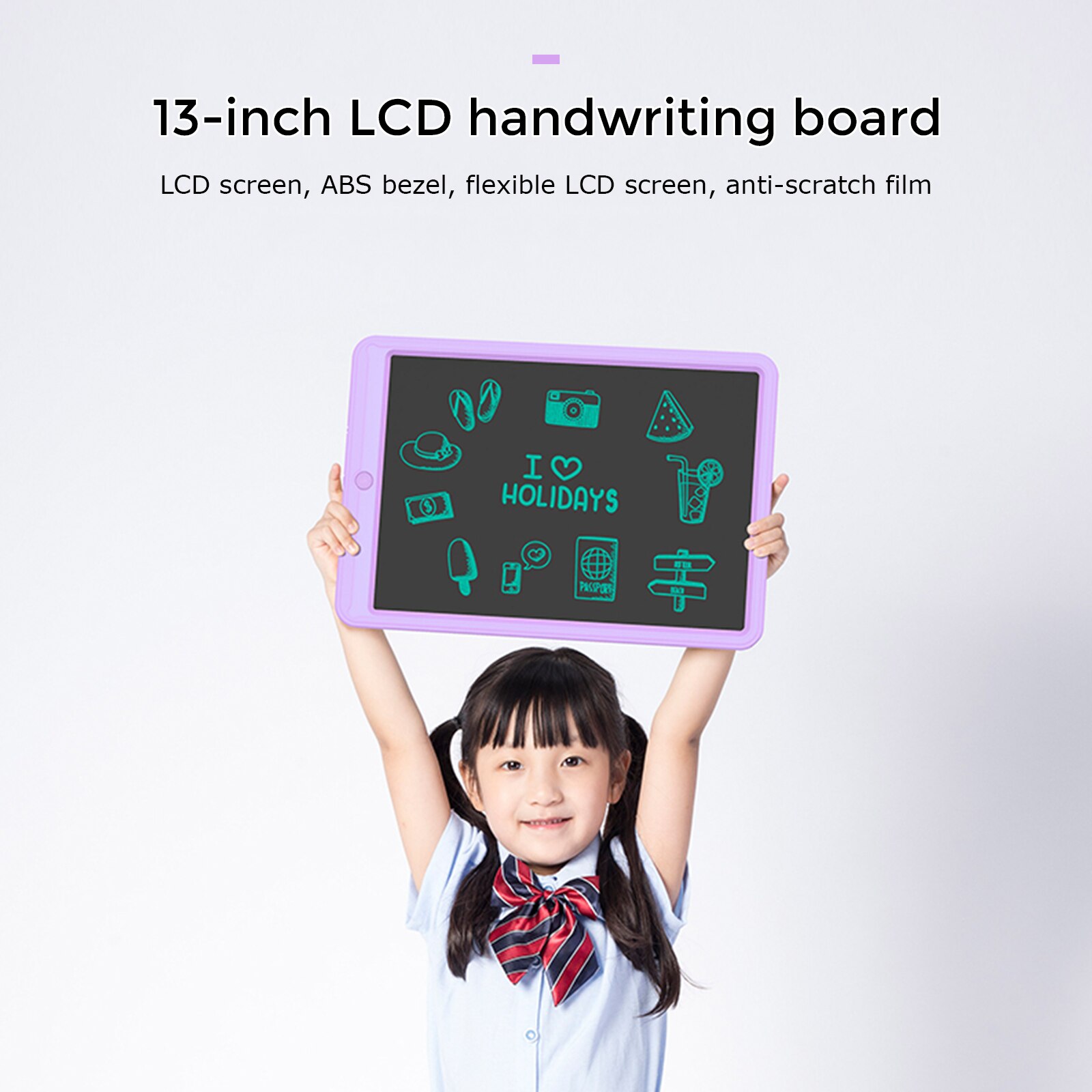 13/10in LCD Electronic Writing Tablet Digital Drawing Handwriting Pads Panel for Kids Education/Schedule Record