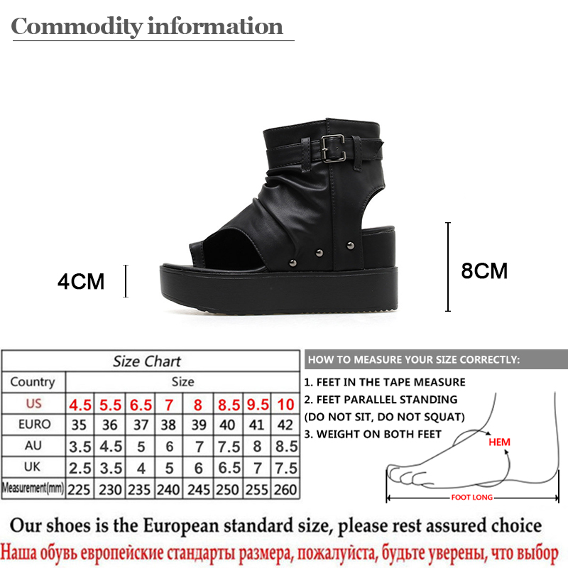 Gdgydh Neue Sommer frauen Sandalen Plattform Keil Pumps Schuhe Für Sommer gucken Zehe Sandalen Schnalle Reißverschluss
