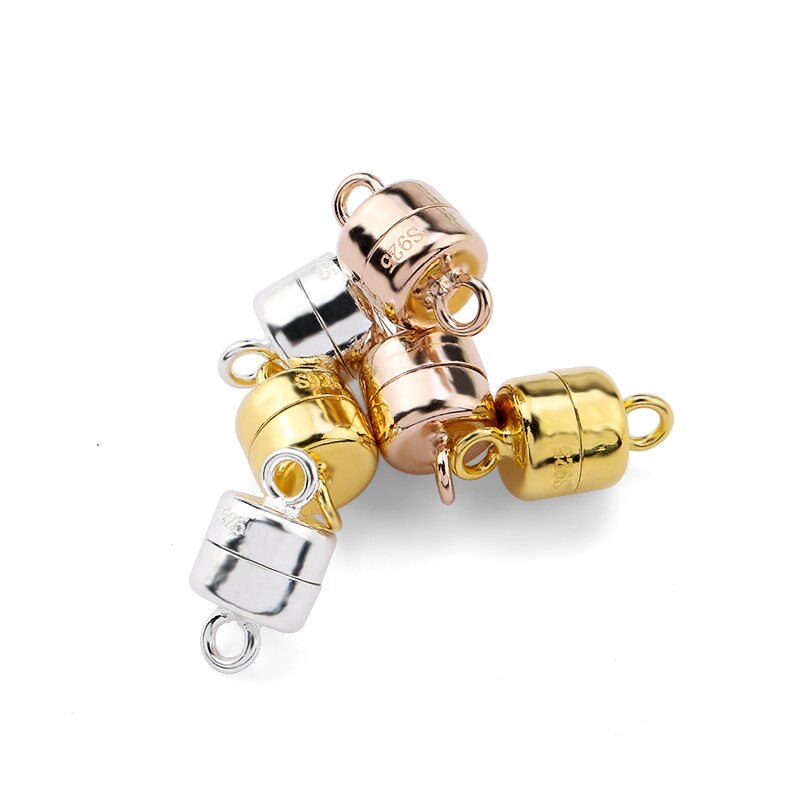 5.7X10Mm 925 Sterling Zilveren Magnetische Sluitingen Liefhebbers Magnetische Sluitingen Voor Armbanden Zilveren Gesp Sluitingen Voor Sieraden Maken diy