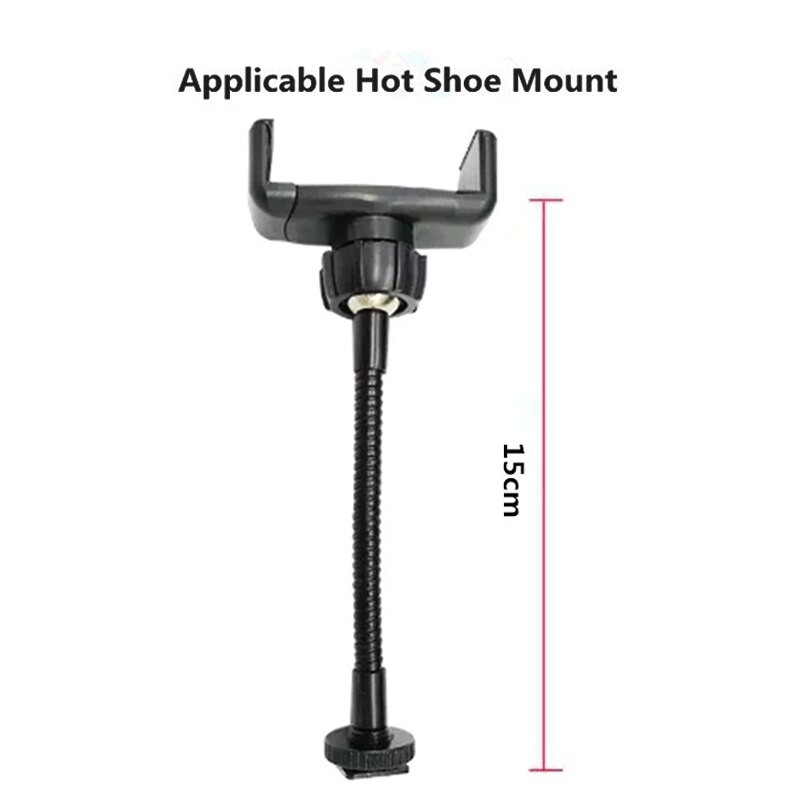 Telefoonhouder Flexibele slang Lange arm Telefoonclip voor ringlicht Vervangingsonderdeel 360-montage Clip Beugel Klemstandaard Statief Monopod: WHITE