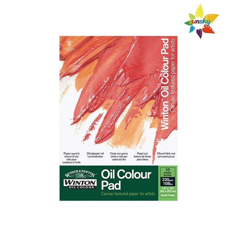 Winsor &amp; Newton Olie Kleur Pad, A3/A4,230gsm, Uitstekende Canvas Textuur, ideaal Voor Olieverf En Acryl Toepassingen