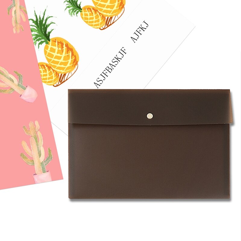 A4 Size Envelop Map Pp Plastic Opslag Pouch Houder Papieren Document Bestandsmap Organisator Zak Met Drukknoop Sluiting