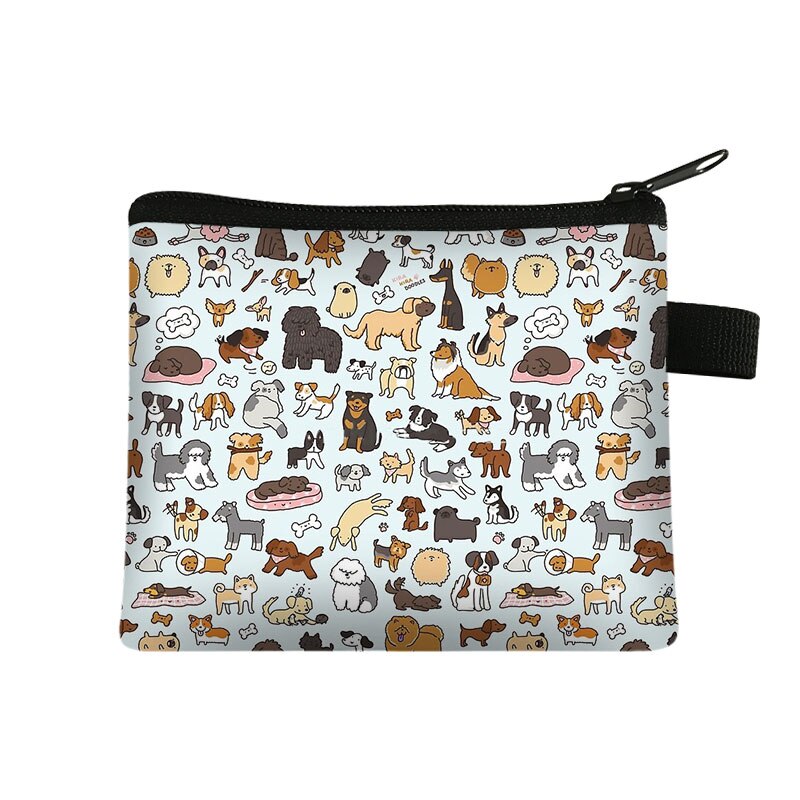 Simpatico gattino gatti/cuccioli stampa portamonete per adolescenti borse da scuola per bambini bambini donne per viaggio borsa portamonete d&#39;argento portatile: lqbxchongwu12