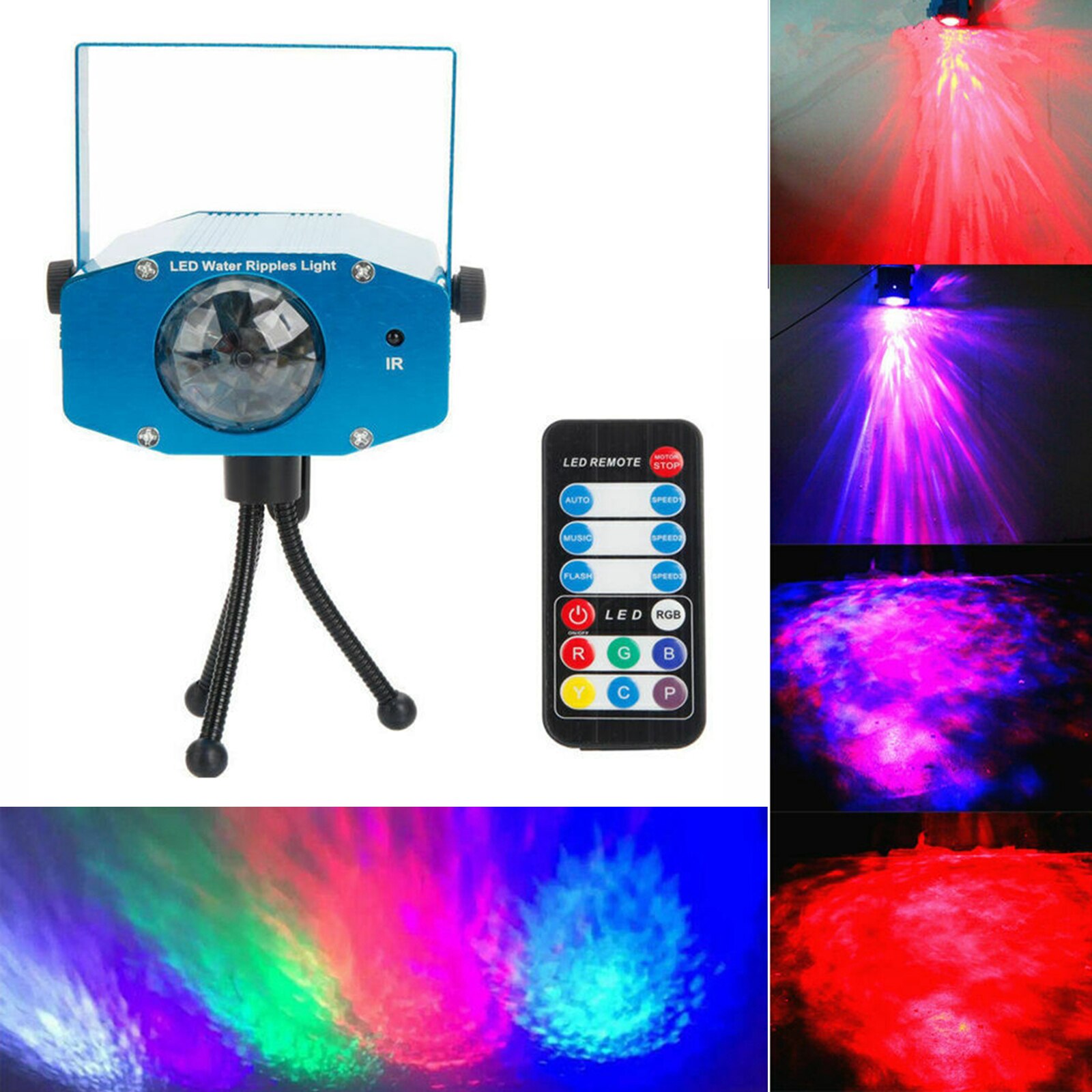 Rvb eau s lumières stroboscope 3 Modes mariage KTV lampe décor