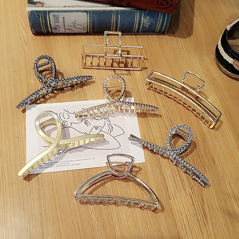 2021 mulher de metal garras de cabelo acessórios para o cabelo chique barrettes grampos de cabelo senhoras hairgrip headwear meninas ornamentos caranguejo