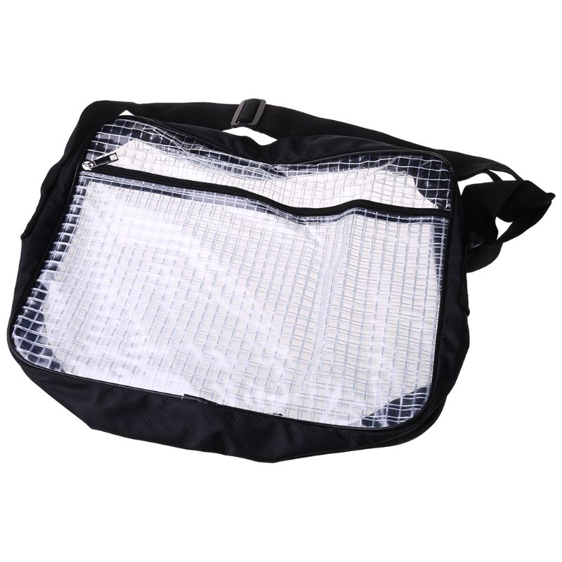 Antistatische cleanroom doorzichtige gereedschapstas volledige dekking pvc voor ingenieurs schoudertas crossbody tas