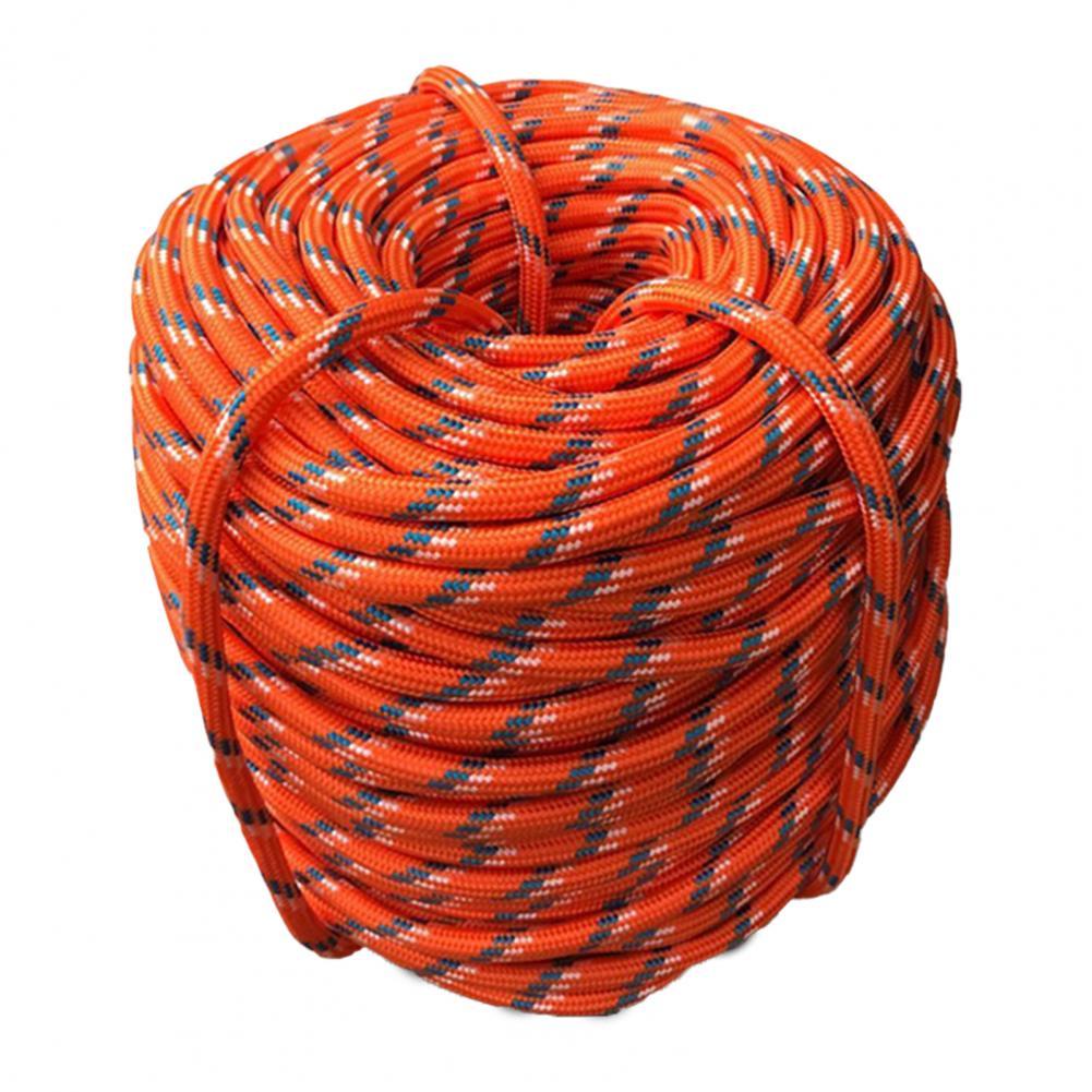Premium Climbing Rope Reusable Wear-Resistant Widely Used Good Toughness Hiking Cord:  Orange 10 m