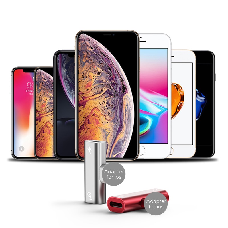 Doppio Jack Cavo a forma di T Smartphone Accessori Adattatore per Cuffie su iPhone 7 8 11 X XS per il sistema ios 13 12 Convertitore auricolare