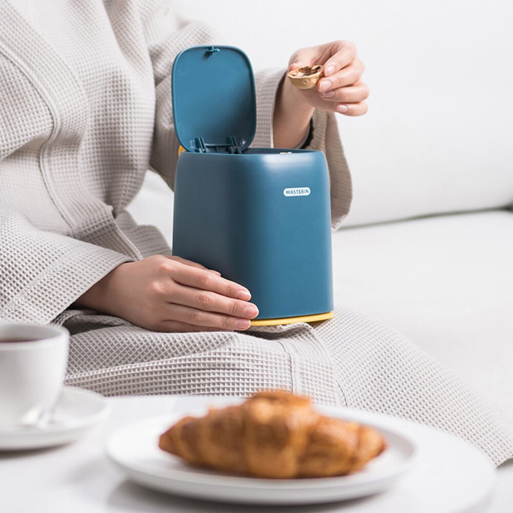 Mini Garbage Bin Storage Box Trash Can Organizer Mini Portable Trash for Office Desktop Trash Bin Use